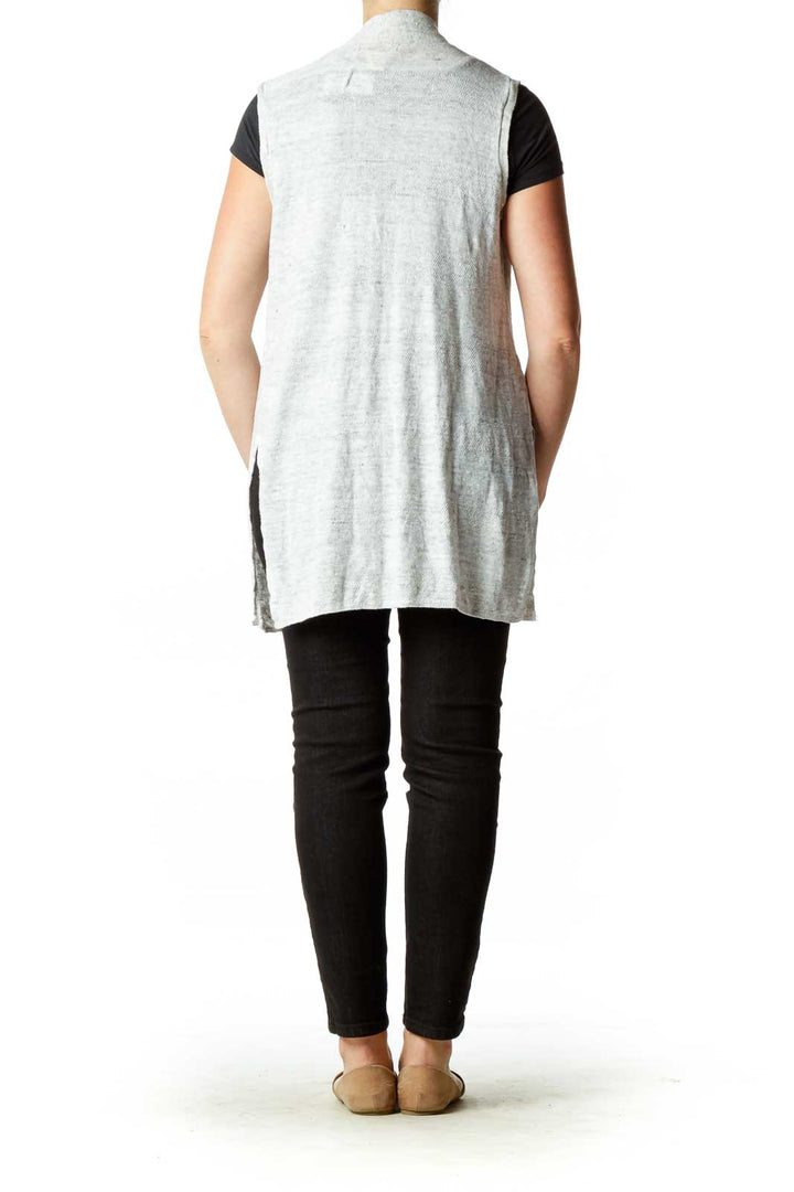 Gray Linen Vest