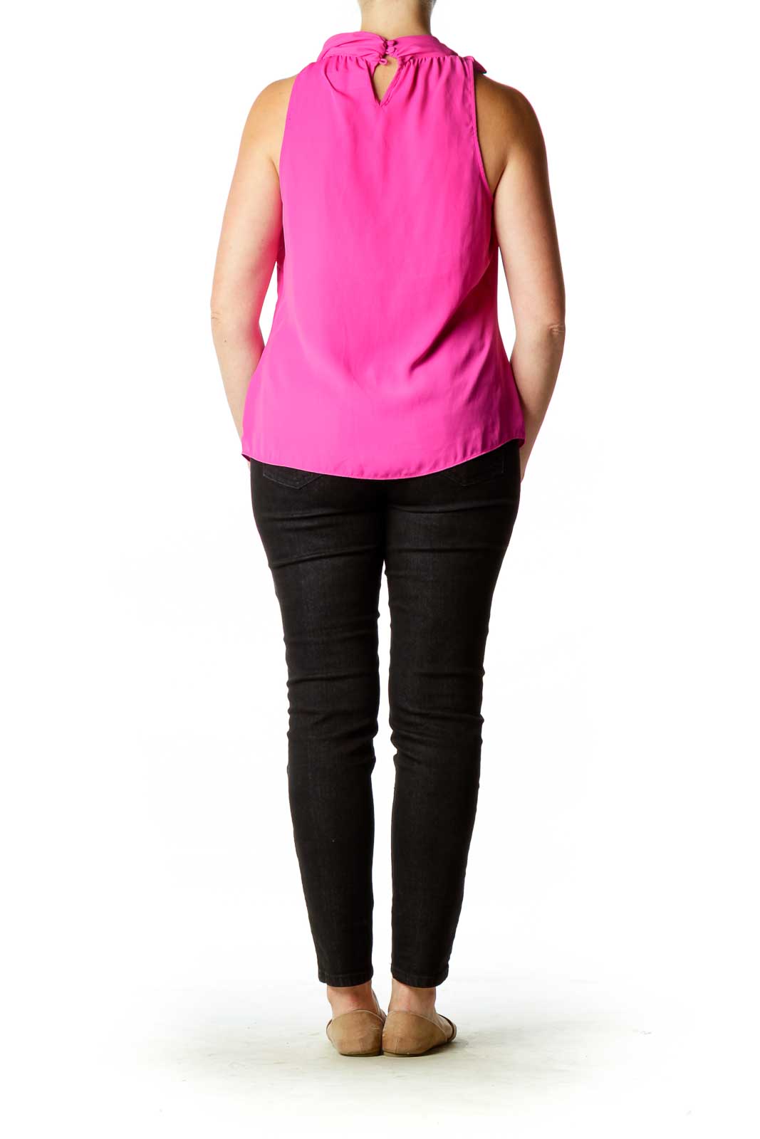 Pink High Neck Blouse