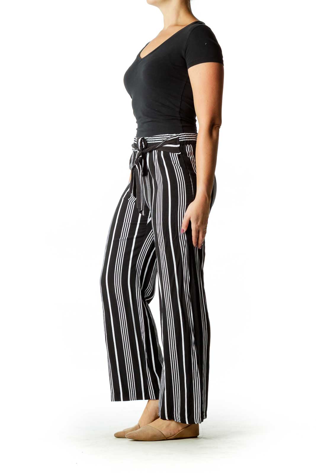 Black & White Pinstripe Pants