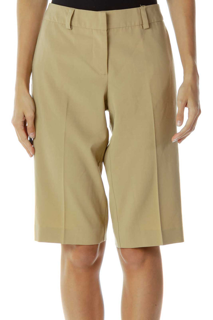 Brown Knee-Length Shorts