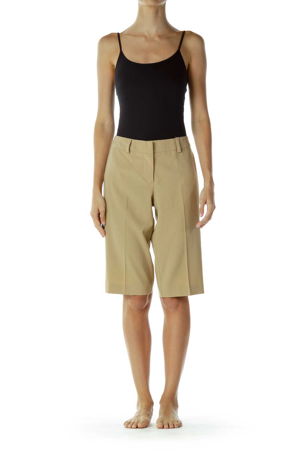 Brown Knee-Length Shorts