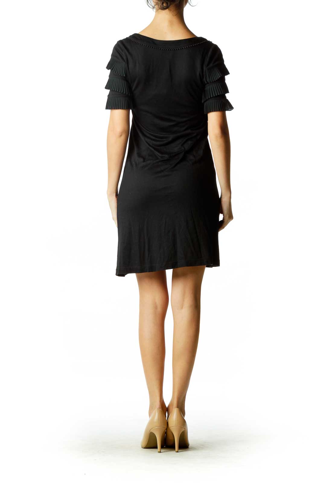 Black Pleat Detailed Dress