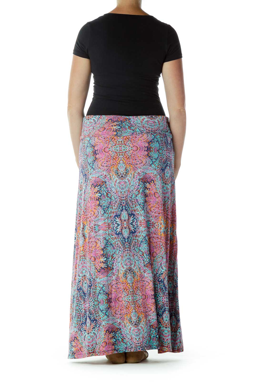 Multicolor Printed Maxi Skirt