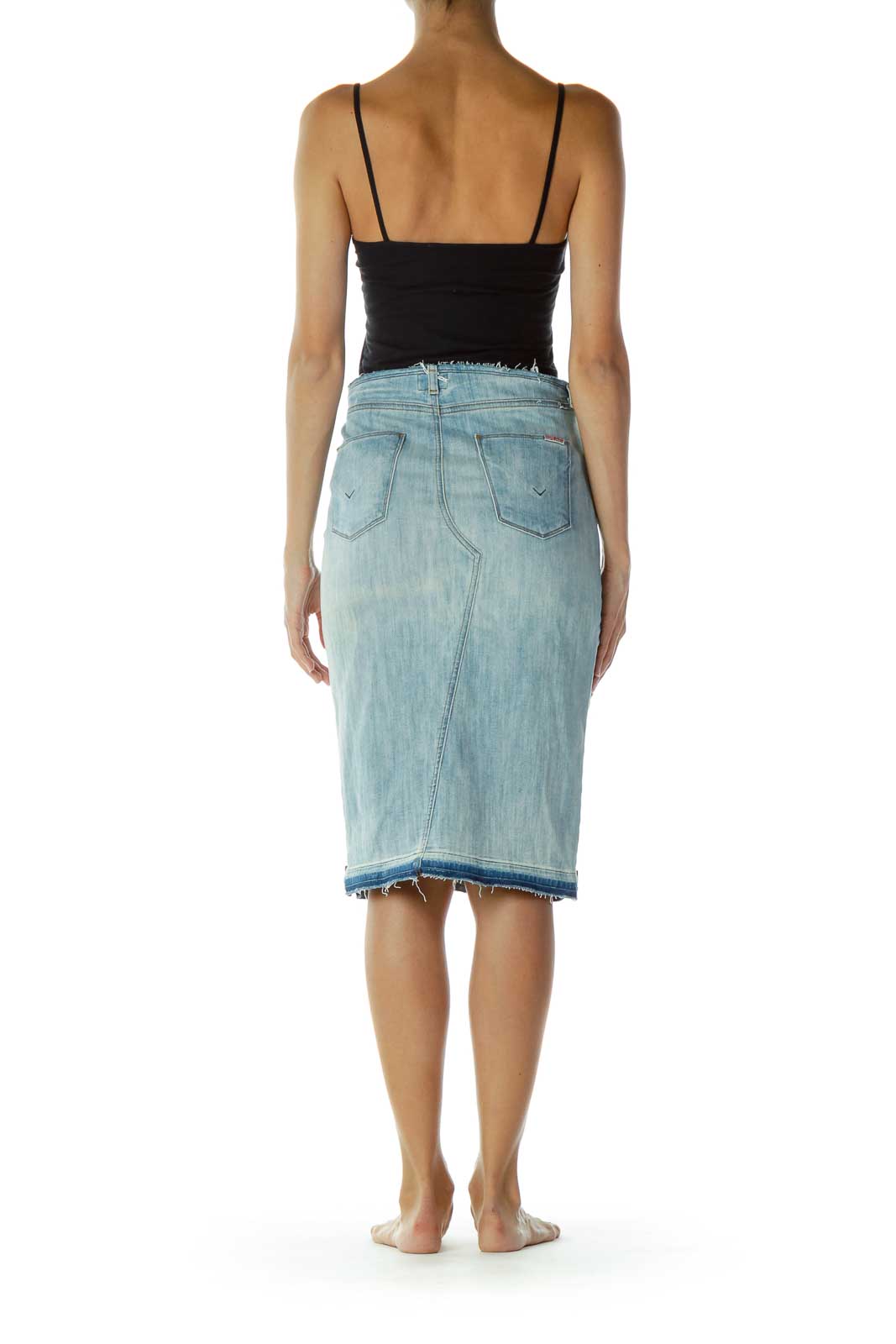 Denim Zippered Skirt