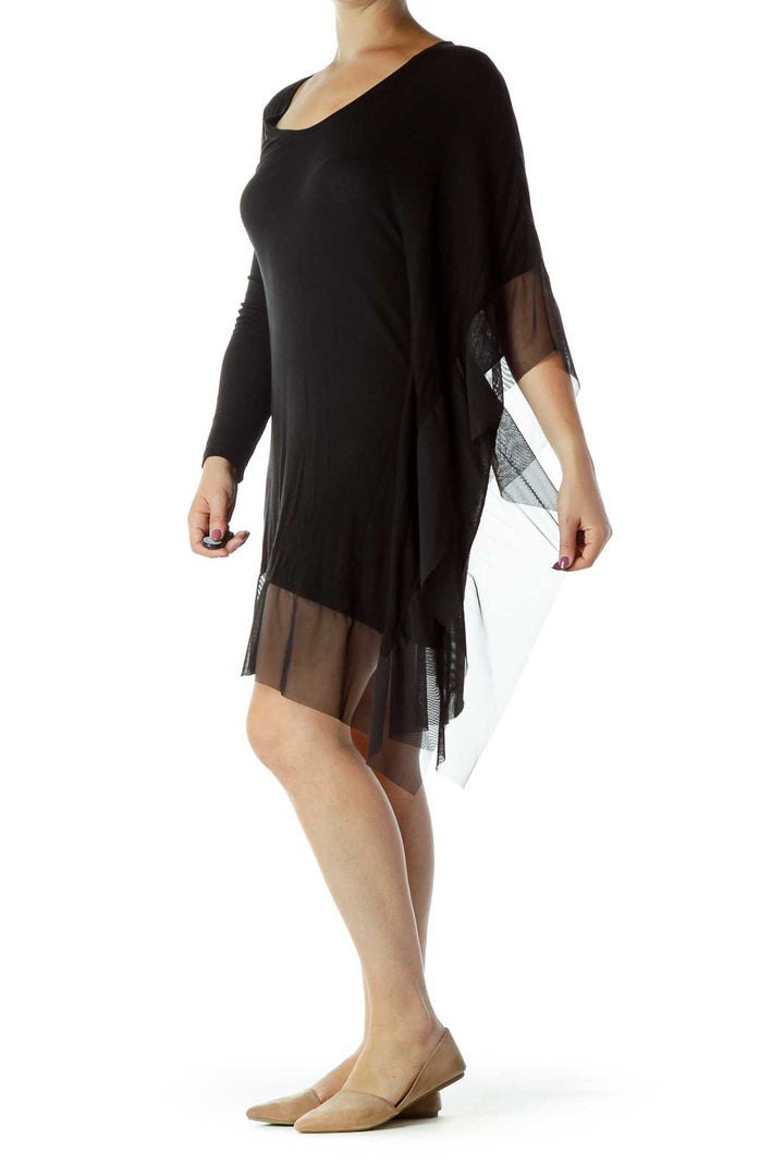 Black One Shoulder Jersey Dress