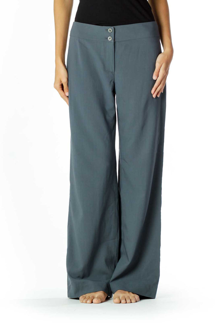 Gray Wide Leg Slacks