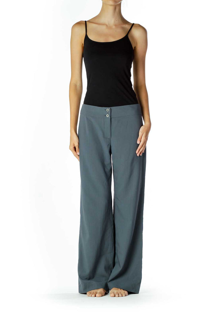 Gray Wide Leg Slacks