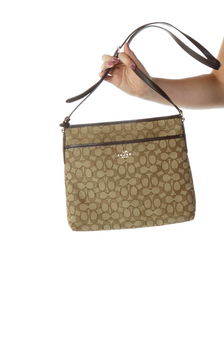 Brown Monogrammed Crossbody Bag