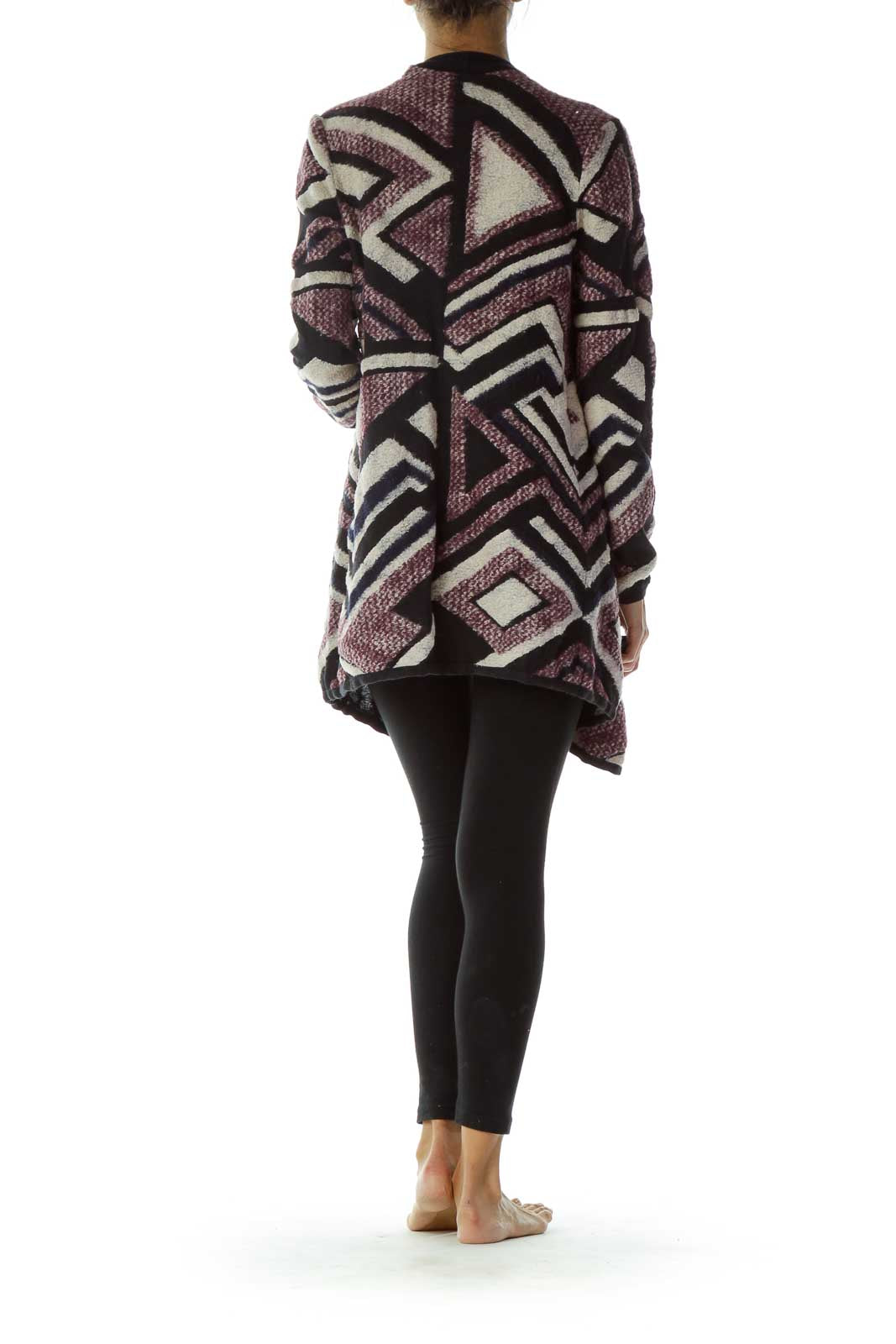 Black Beige Burgundy Long Cardigan