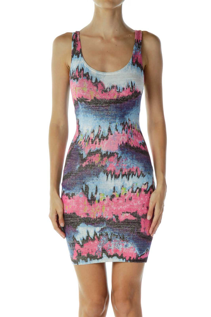 Multicolor Bodycon Cocktail Dress