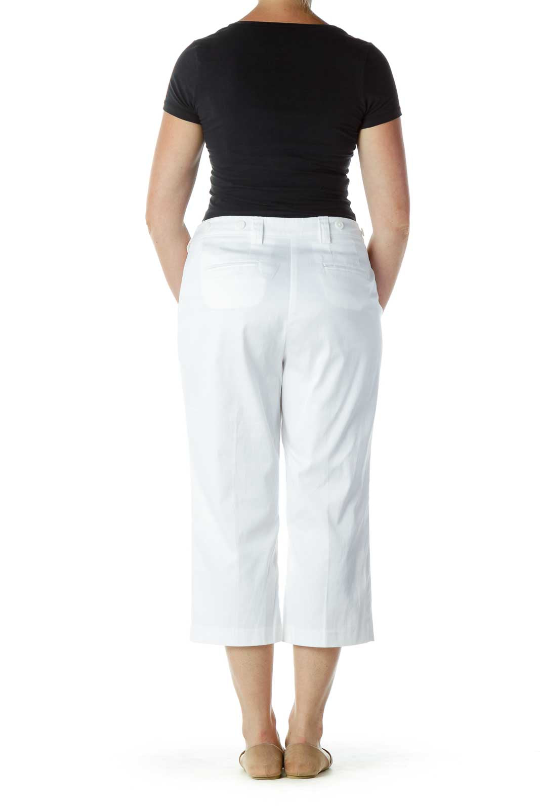 White Cropped Pants