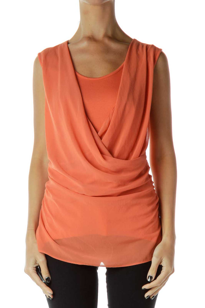 Orange Layered Tank Top