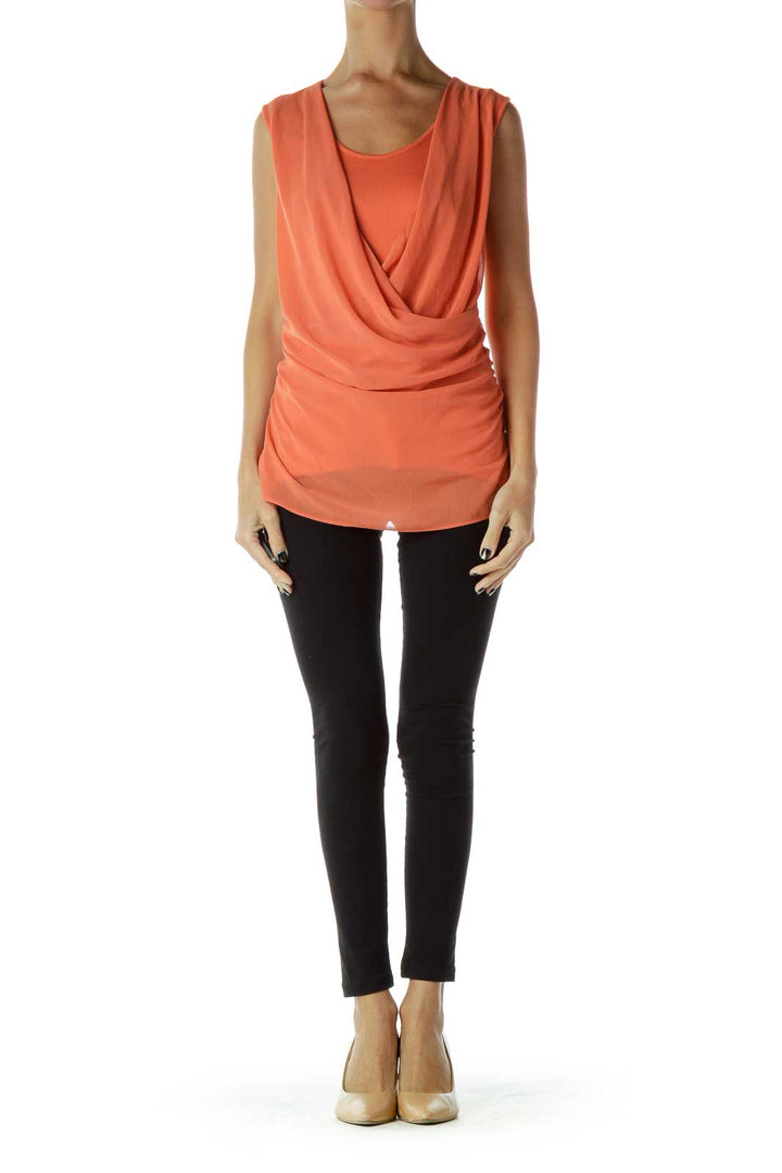 Orange Layered Tank Top