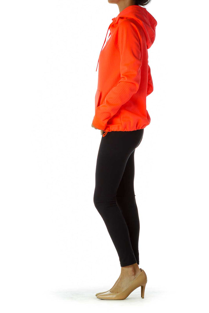 Neon Orange Hooded Sweatshirt