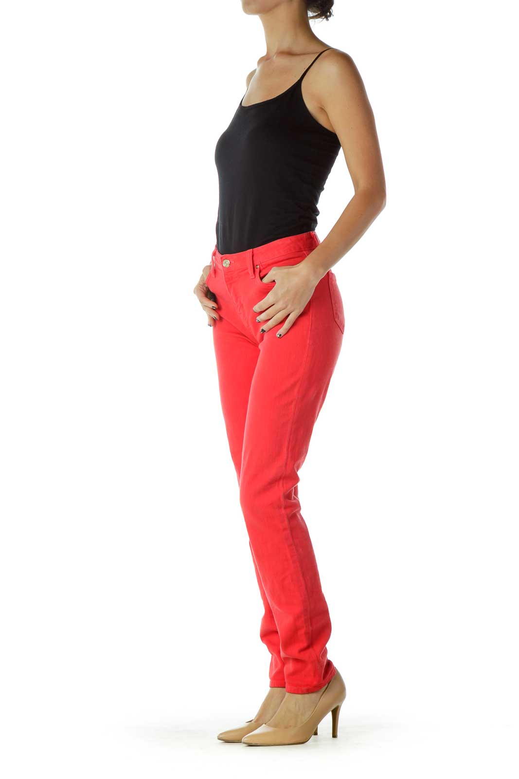 Red Tapered Pants