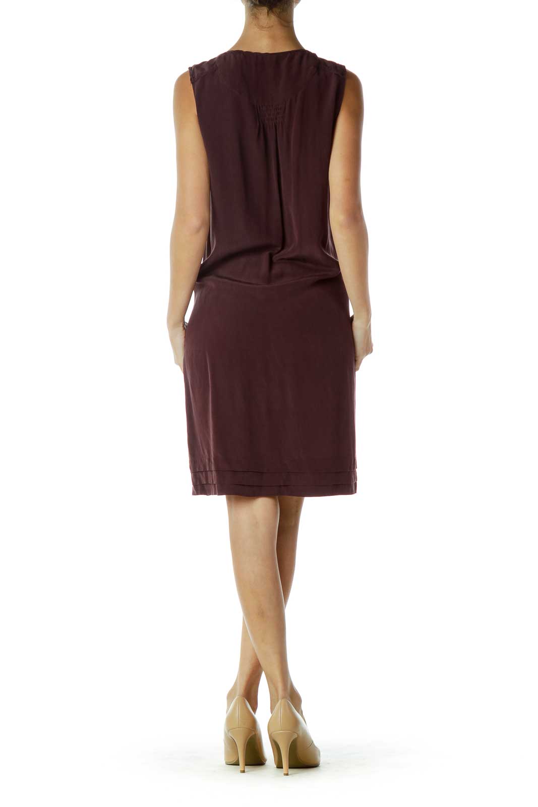 Burgundy Sleeveless Dress