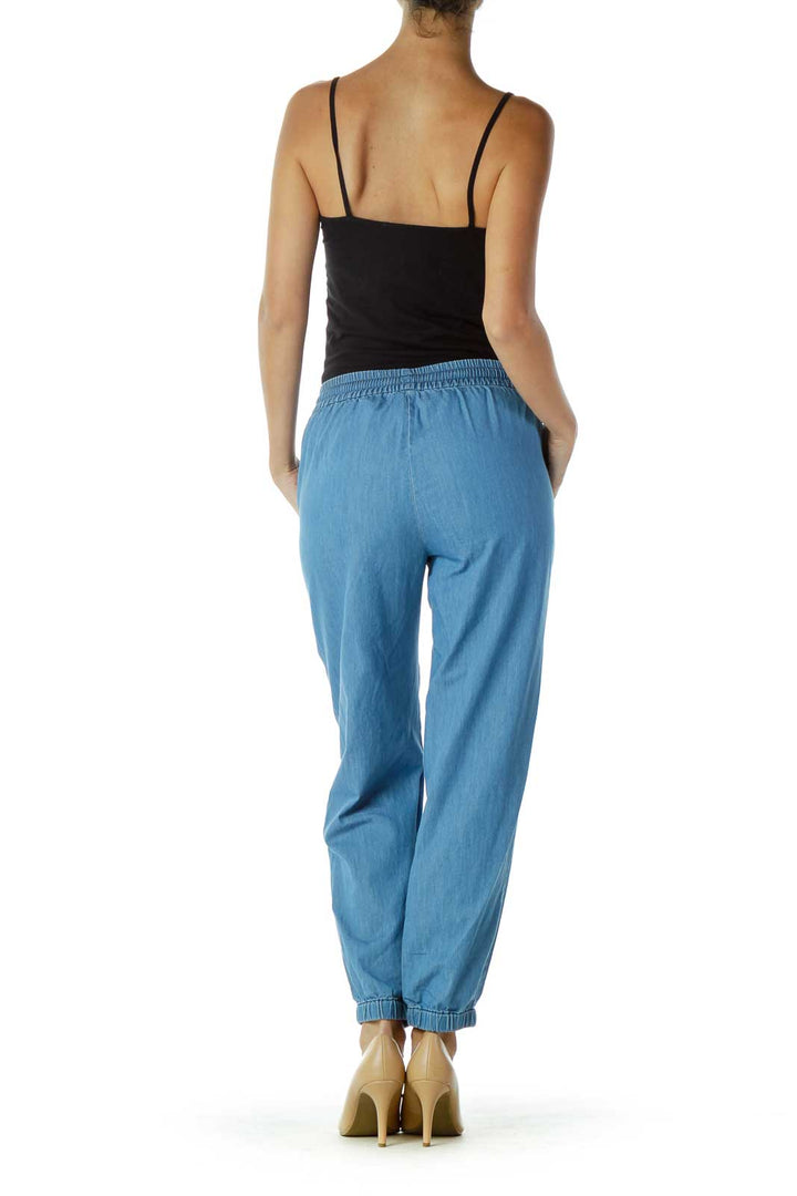 Blue Tapered Pants