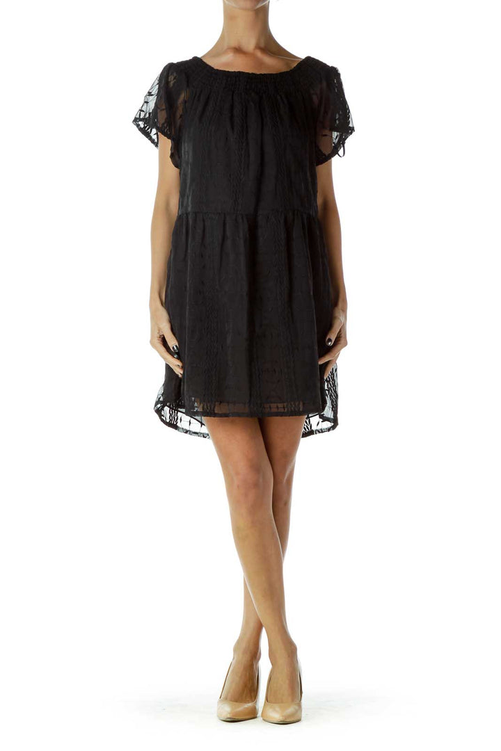 Black Off-Shoulder Cocktail Dress