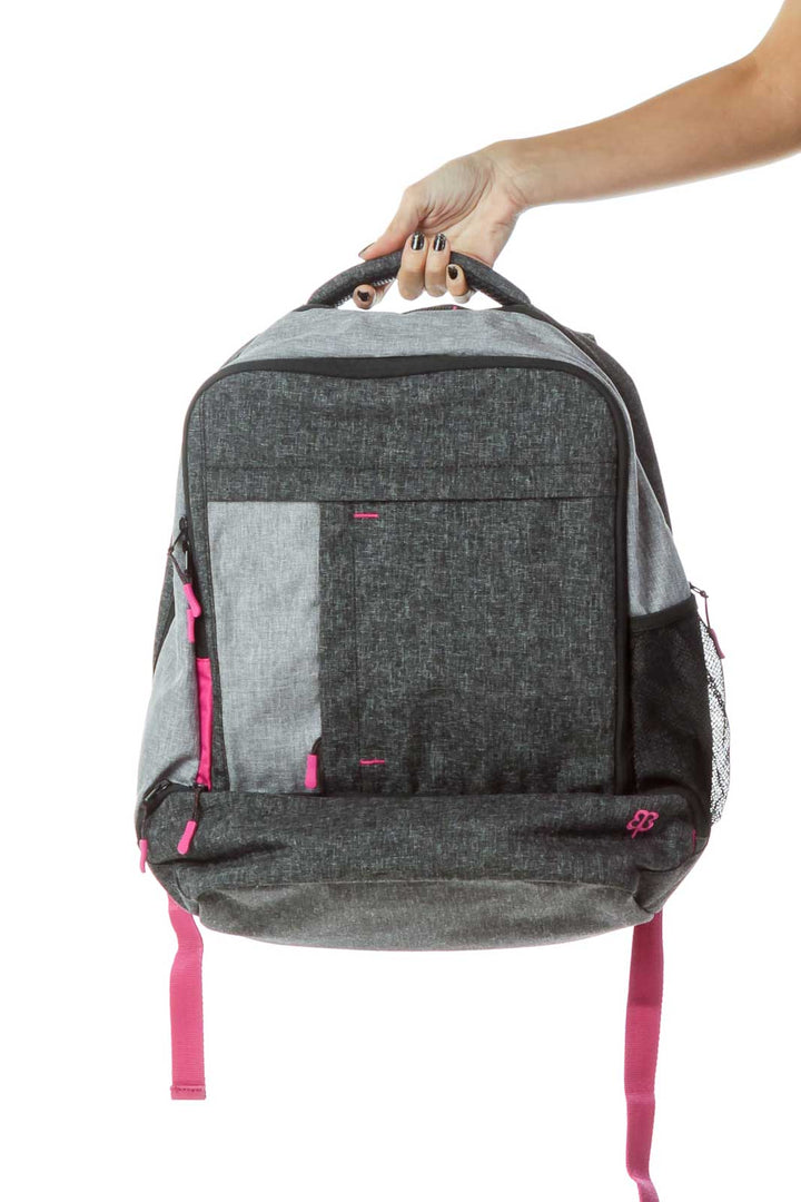 Gray Pink Mottled Backpack