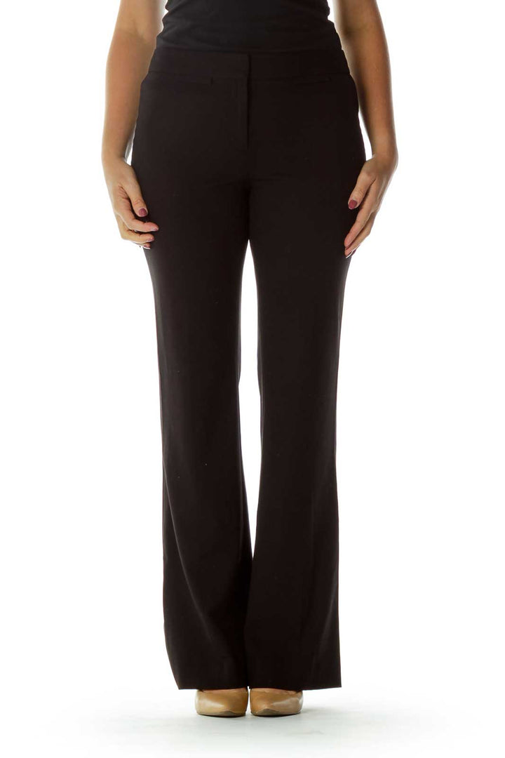 Black Flared Slacks