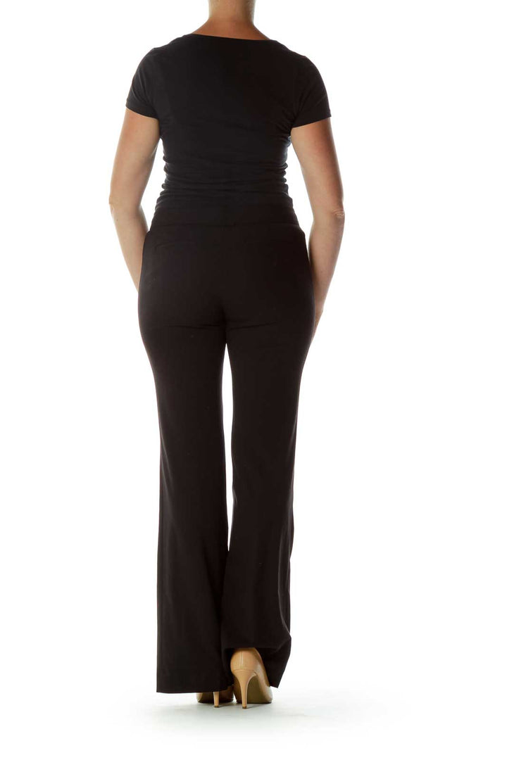 Black Flared Slacks