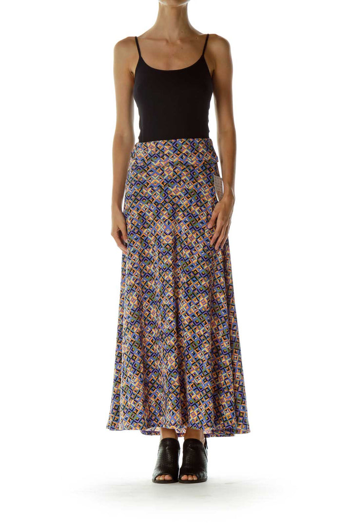 Multicolor Printed Maxi Skirt