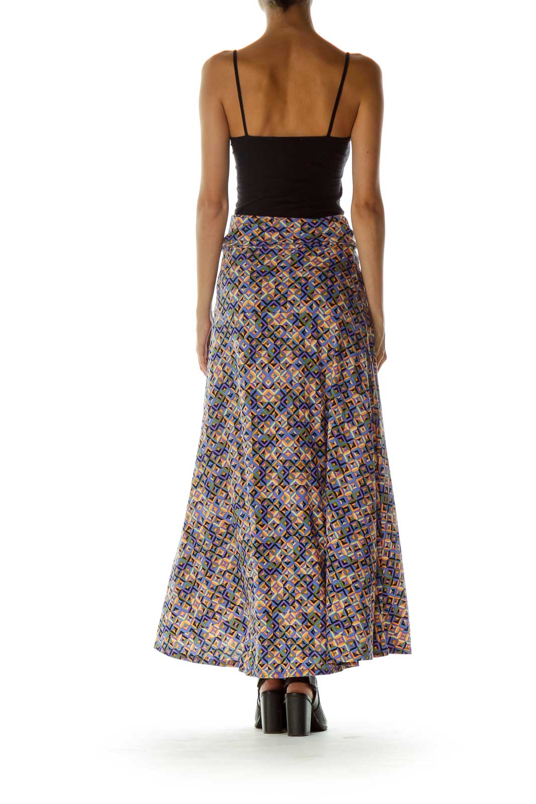 Multicolor Printed Maxi Skirt