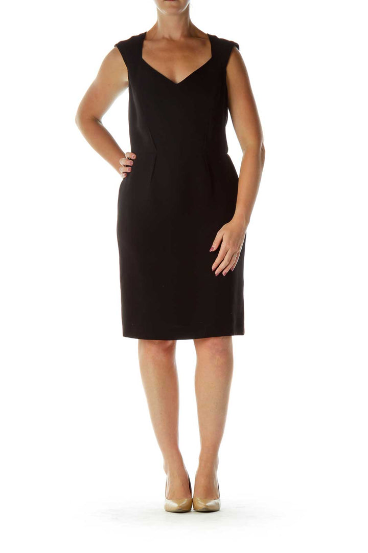 Black Structured Work Dress