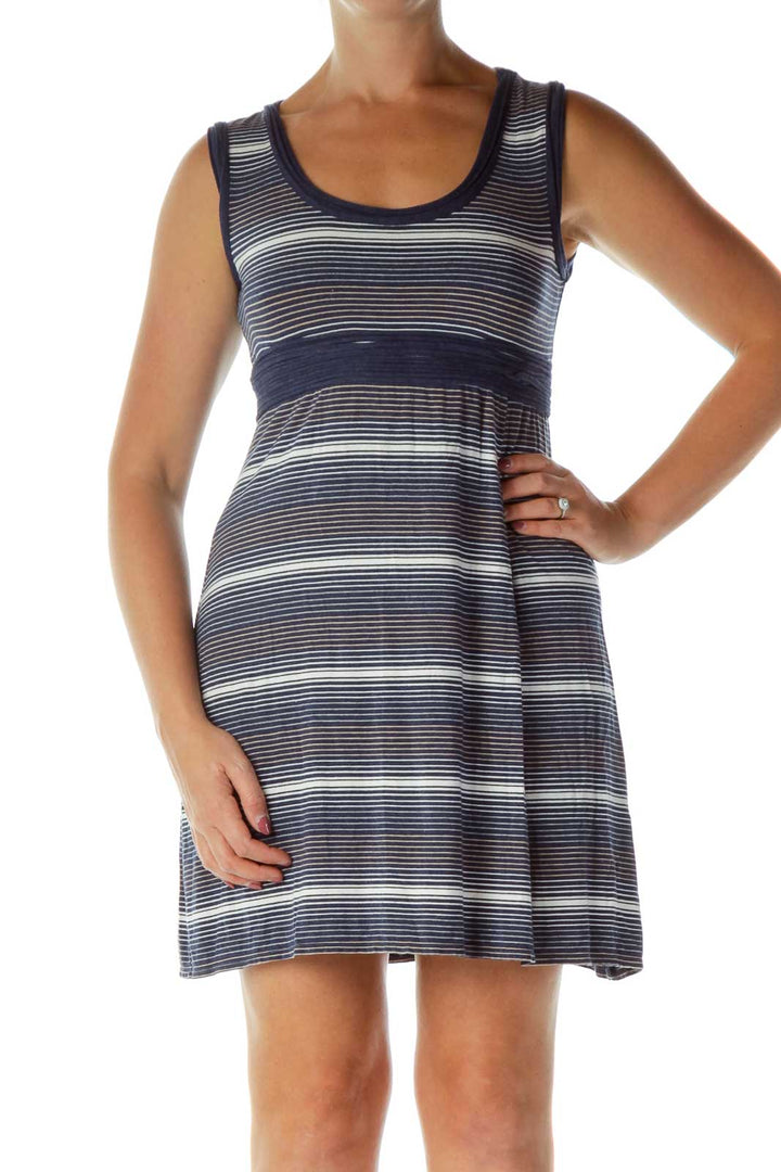 Navy Striped Dress