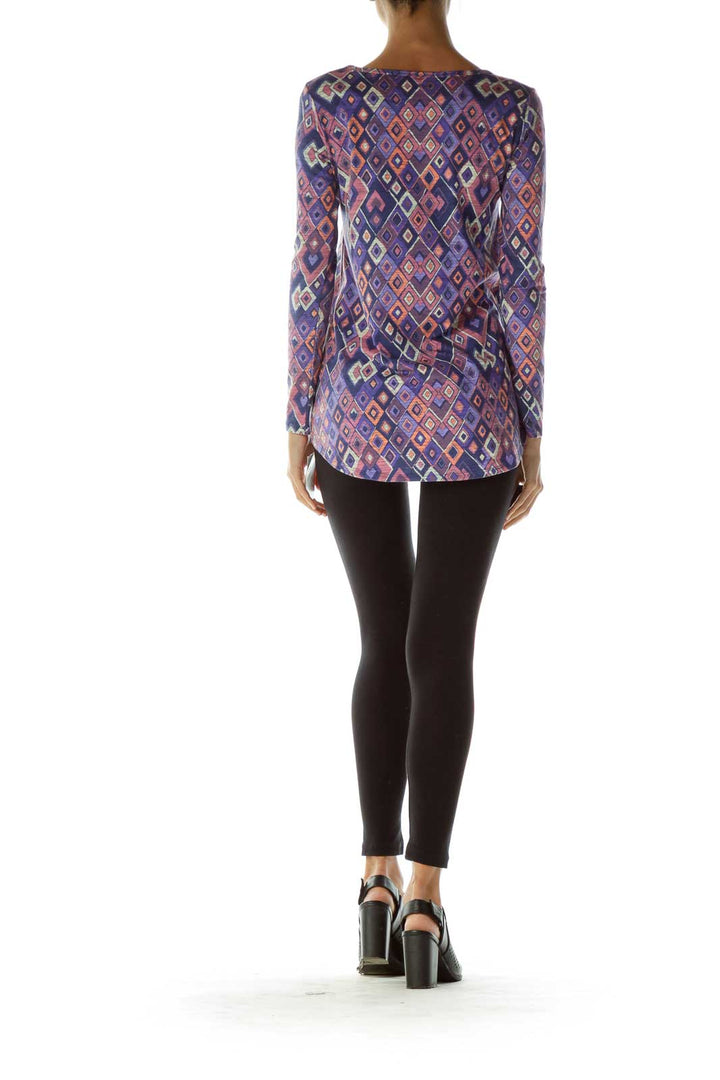 Purple Pink Printed Tunic