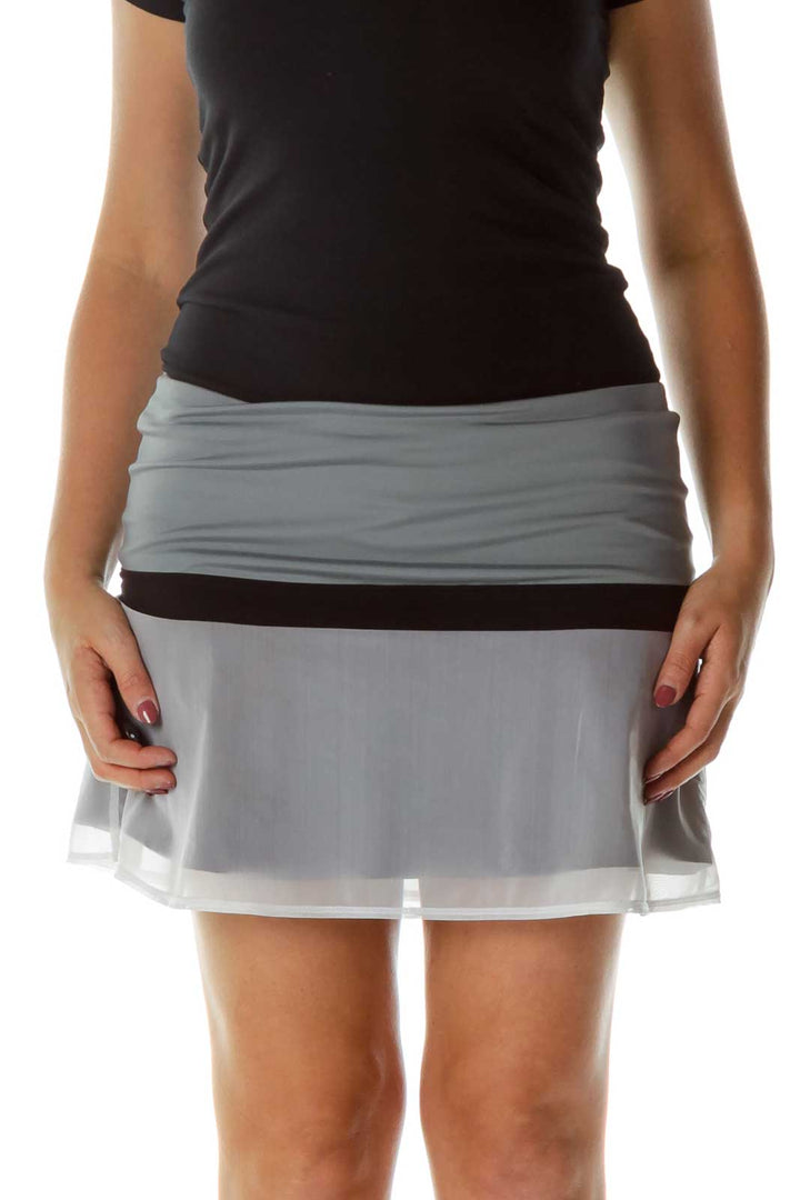 Gray Black Sports Skirt