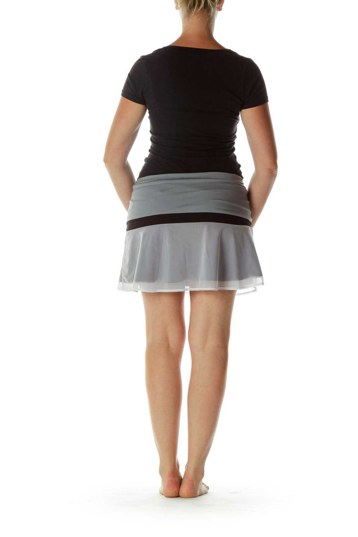 Gray Black Sports Skirt