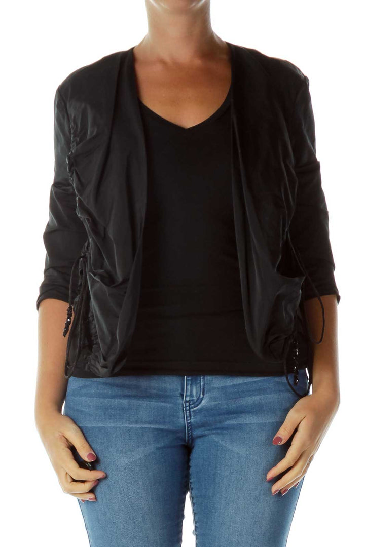 Black Scrunched Blazer