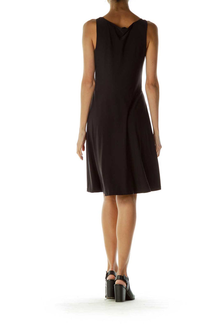 Black V-Neck Cocktail Dress