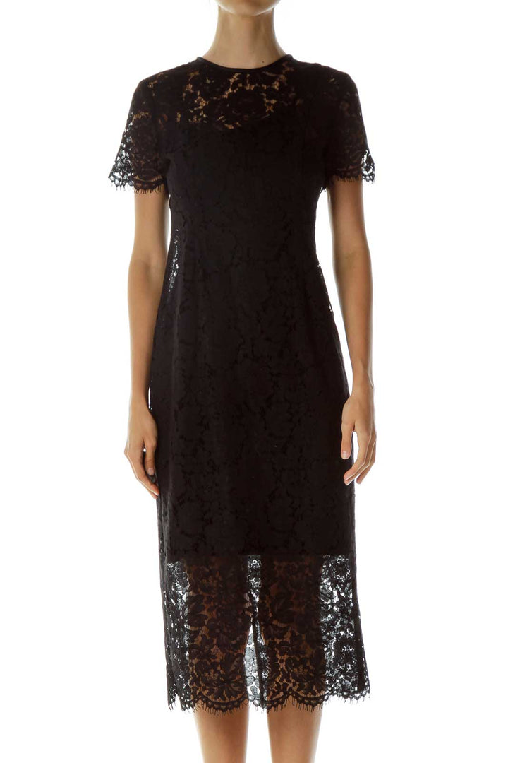 Black Lace Cocktail Dress