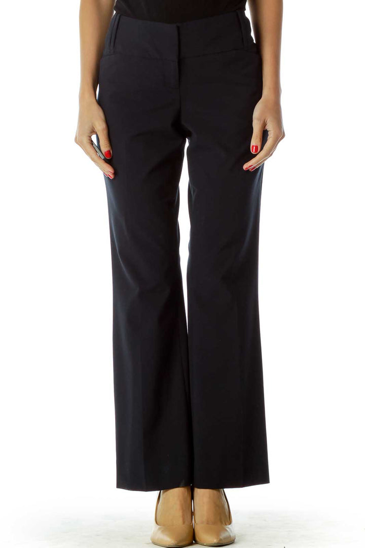 Navy Straight-Legged Pants