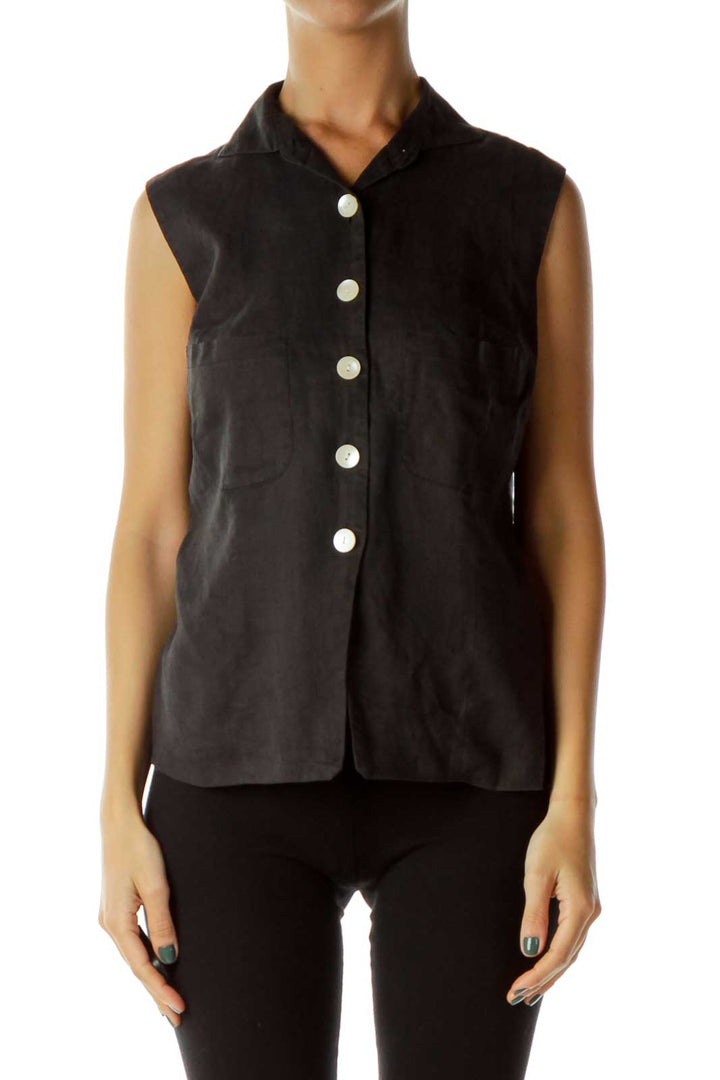 Black Sleeveless Shirt