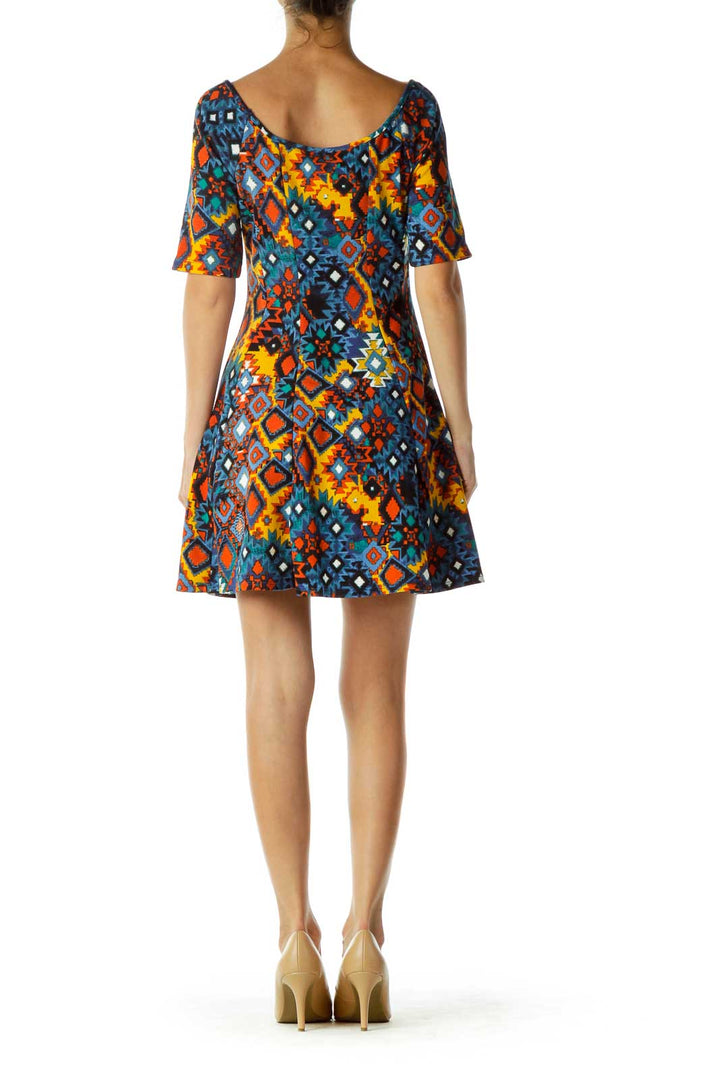 Tribal Print A-Line Dress