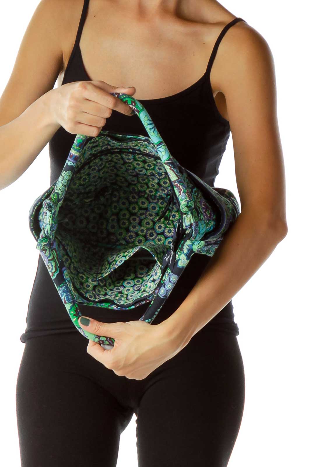 Green Blue Paisley Tote Bag