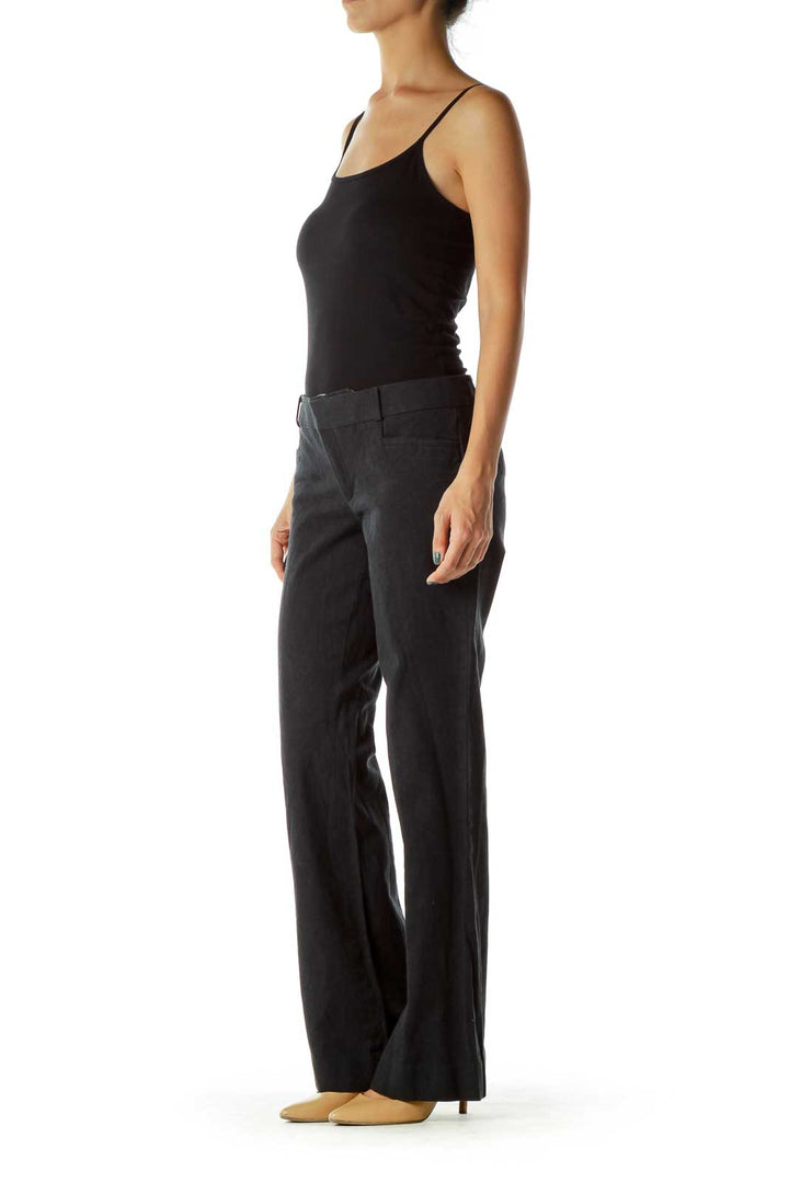 Black Flared Slacks