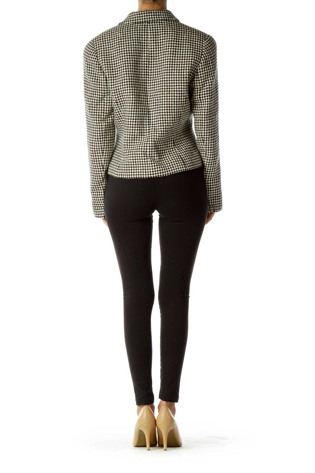 Black Beige Tweed Blazer