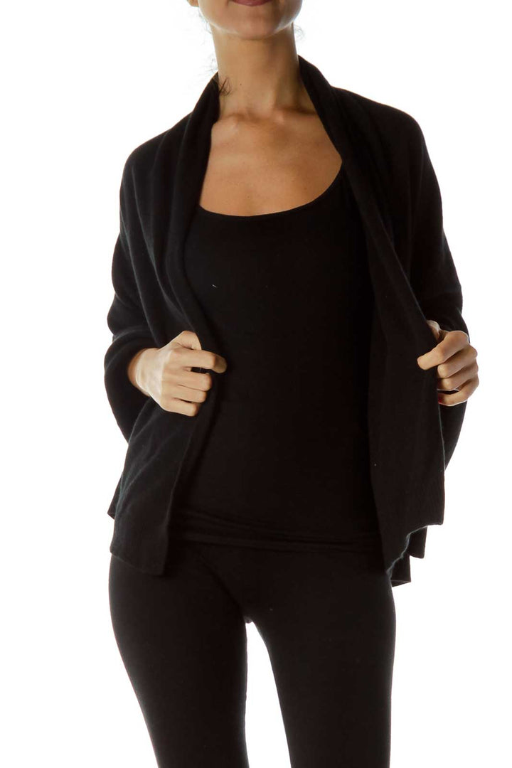 Black One Size Cashmere Cape