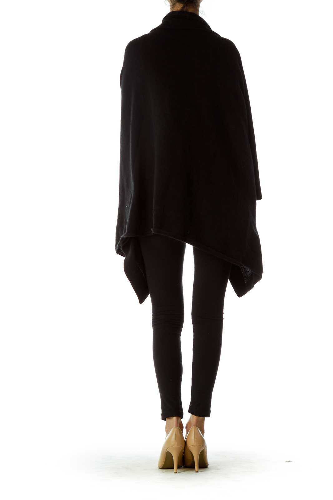 Black One Size Cashmere Cape