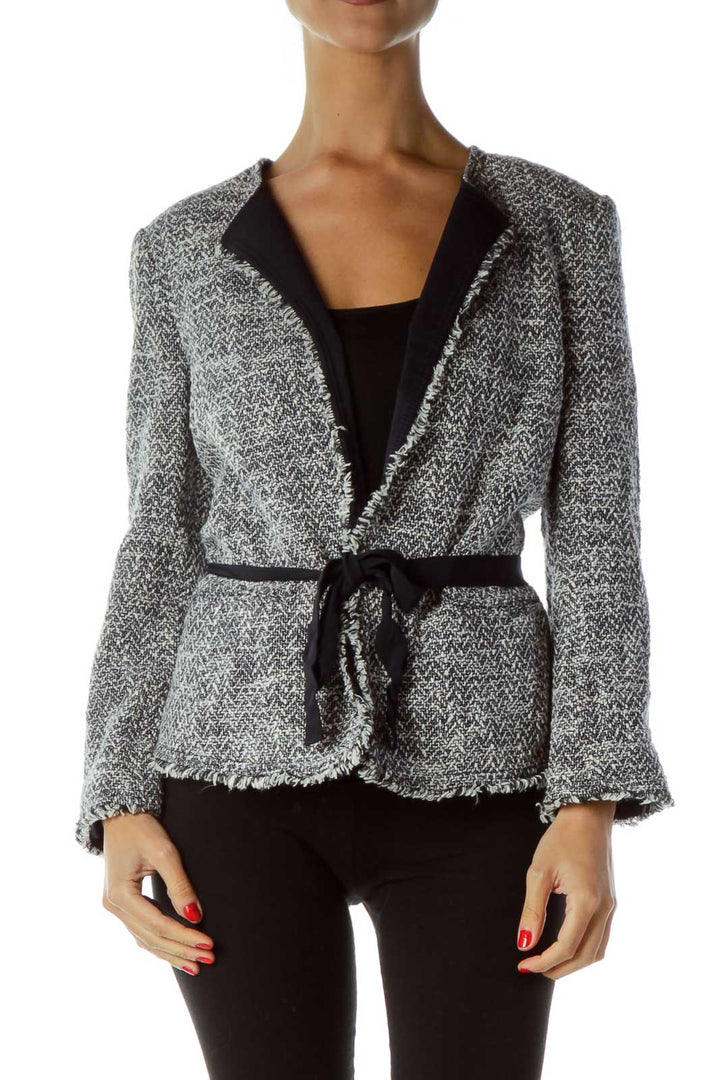 Black White Tweed Blazer