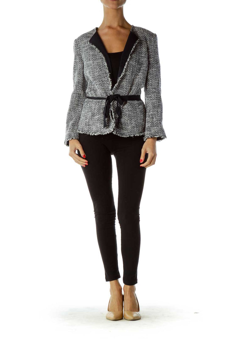 Black White Tweed Blazer