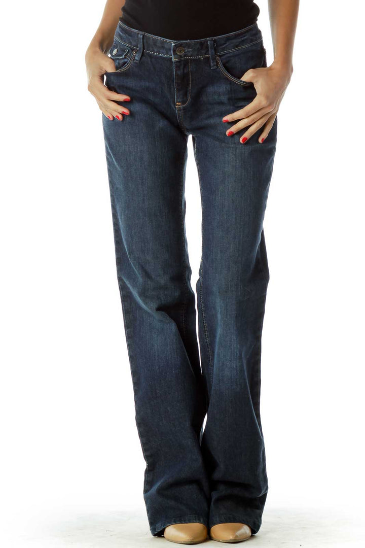 Navy Flared Jeans