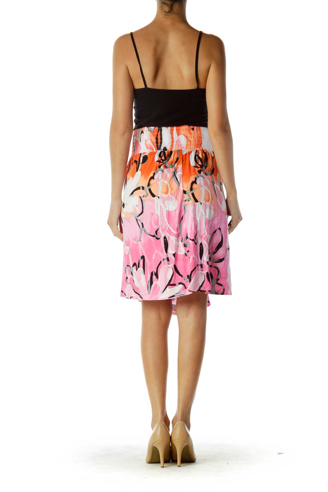 Pink Orange A-Line Mini Skirt