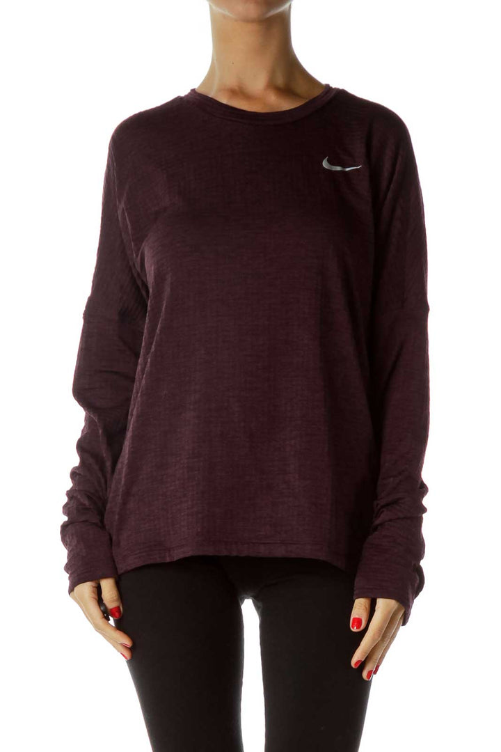 Purple Long Sleeve Sports Top