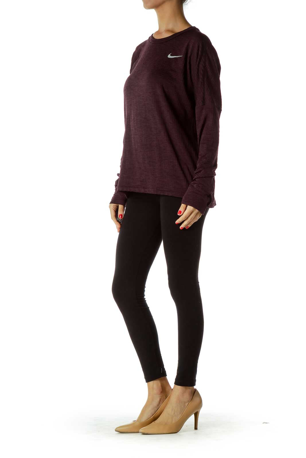 Purple Long Sleeve Sports Top