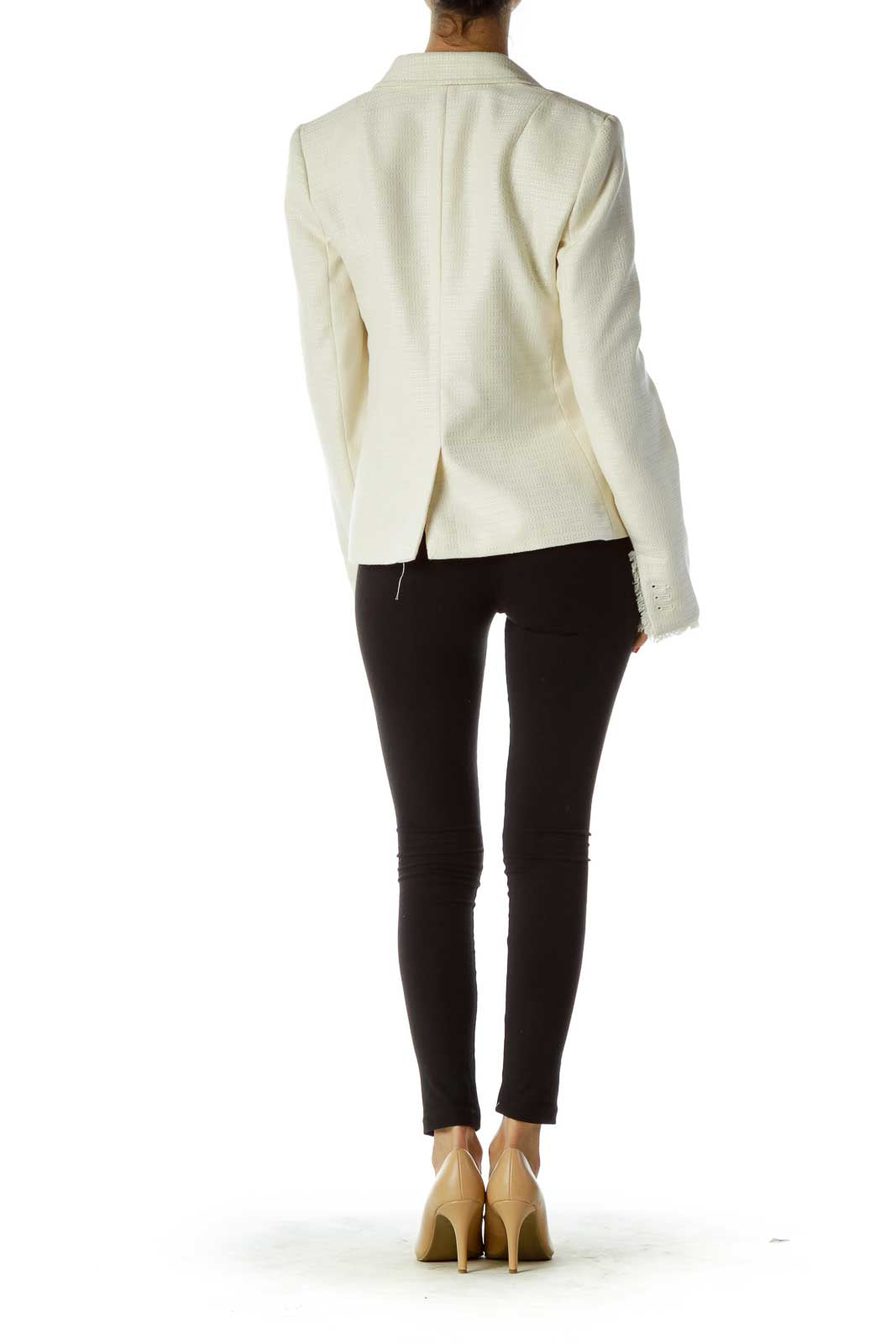 Cream Buttoned Blazer